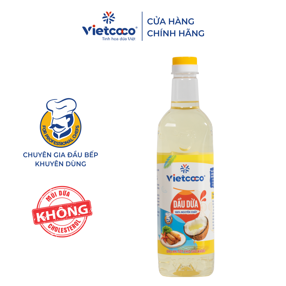 Dầu dừa cooking oil VIETCOCO - chai 1 Lít